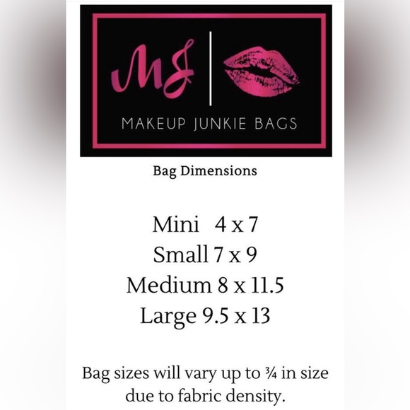 RARE 🩵 NWT MJ Lips Medium Makeup Junkie Bag - Picture 11 of 11